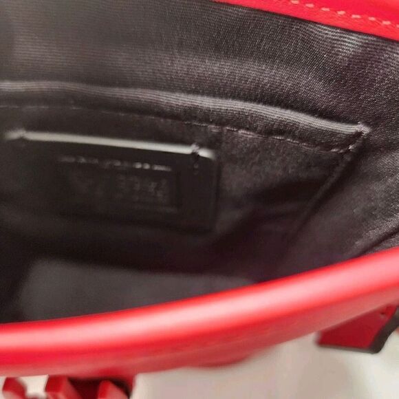 NWT COACH CP179 Track Small Flap Crossbody Smooth Leather Bright Poppy R… - Picture 7 of 7